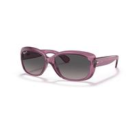 Ray-Ban Lunettes de soleil Jackie Ohh Butterfly RB4101 pour femme, Dégradé violet transparent/gris polarisé, 58 mm