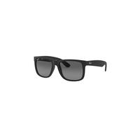 Rayban - Lunettes de soleil lifestyle polarisantes - Justin Classic Matte Rubber Black Light Grey en Nylon - Noir Noir