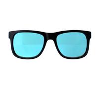 Ray-Ban Hommes Lunettes de soleil - JUSTIN - RB4165 - 622/55 - 55mm - Noires, Rectangulaire, miroité, mirrored