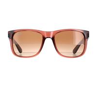 Ray-Ban Lunettes de Soleil Justin 4165 659413 Transparent Clair Marron Gradient