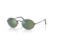 Ray - Ban Unisex Ray - Ban RB3547N OVAL 002/68 Lunettes de soleil Métal Noir Ronde Normale