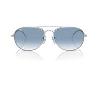 Ray-Ban Lunettes de soleil RB3735 BAIN BRIDGE 003/3F Unisexe Métal argent Pilote Normale Bleu ombré