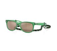 Ray-Ban Sunglass RB9052S New Wayfarer Kids - Couleur du Monture: Vert opaline, Couleur de Lentille: Doré foncé
