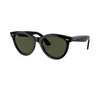 Ray - Ban Unisex Ray - Ban RB2241 WAYFARER WAY 901/31 Lunettes de soleil Acétate Noir Vert Ronde Normale