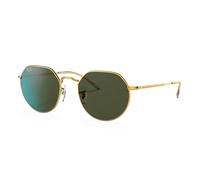 Ray - Ban Unisex RB3565 JACK 919631 Lunettes de soleil Métal Or Vert Géométrique Normale