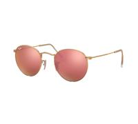 Lunettes Ray-Ban Rondes En Métal 3447 112/Z2 Or Cuivre Miroir Flash