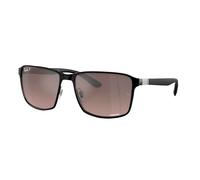 Ray - Ban Unisex RB3721CH 186/5J Lunettes de soleil Métal Noir Gris Carré Polarisé Miroir