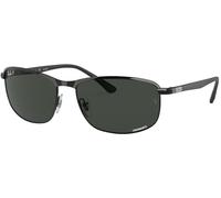 Ray-Ban Lunettes de soleil RB3671CH Chromance Unisexe Métal noir Verres gris polarisés 60 mm