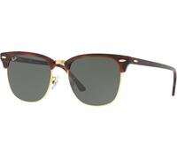 Ray - Ban Unisex Ray - Ban RB3016F CLUBMASTER LOW BRIDGE FIT W0366 Lunettes de soleil Acétate Tortue G15 Carré Normale