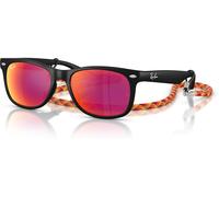 Ray - Ban Enfant Ray - Ban RJ9052S JUNIOR NEW WAYFARER 70286Q Lunettes de soleil Nylon Noir Marron Carré Miroir