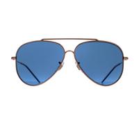 Ray-Ban Lunettes De Soleil RB0101S Aviator Reverse Or Rose Doré Bleu
