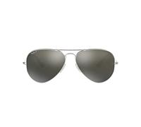 Ray-Ban - Lunettes de Soleil - RB3025 Aviator Metal Aviator Polarisée 58 mm, Argent (Silver), 58 mm