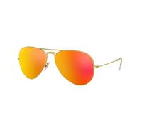 Ray-Ban - Lunettes de Soleil - RB3025 Aviator Metal Aviator Polarisée 58 mm, Gold (Gold 112/4D), 58 mm