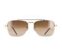 Ray - Ban Unisex RB3636 NEW CARAVAN 001/51 Lunettes de soleil Métal Or Marron Carré Normale Ombré