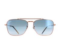 Ray-Ban Lunettes de Soleil RB3636 New Caravan 92023F or Rose Dégradé Bleu 58mm