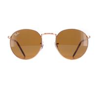 Ray-Ban New Round RB 3637 920233, Lunettes de soleil, Ronde, Unisex, Doré Rose