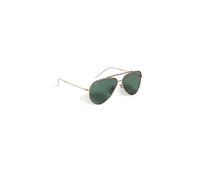 Ray-Ban Lunettes de Soleil RBR0101S Aviator Reverse 001/VR Unisexe Couleur Or Verre Vert Taille 59mm, vert