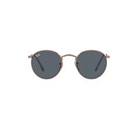 Ray-Ban Lunettes de soleil rondes en métal Rb3447 pour femme, Or rose/bleu, 53 mm