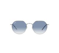 Ray-Ban Lunettes de soleil rondes Jack RB3565, Argenté/bleu dégradé transparent, 55 mm