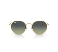 Ray-Ban Lunettes de soleil rondes Jack Rb3565, Doré/vert vintage, 55 mm