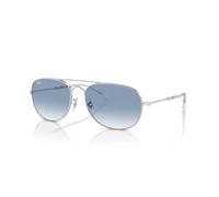 Ray-Ban Lunettes de soleil RB3735 BAIN BRIDGE 003/3F Unisexe Métal argent Pilote Normale Bleu ombré