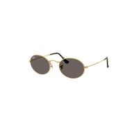 Ray - Ban Unisex Ray - Ban RB3547N OVAL 001/B1 Lunettes de soleil Métal Or Gris Ronde Normale