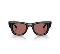 Ray-Ban Lunettes de soleil unisexe A$ap Rocky Rb4940 Wayfarer Puffer Square, Noir/violet foncé, 50 mm