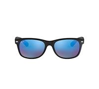 Ray-Ban Lunettes de Soleil, Unisexe, Adulte, 55 mm, Couleur de monture: Noir/Verres:Bleu(Blue Flash)