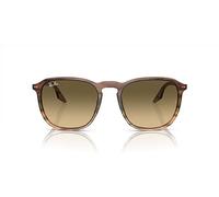 Ray-Ban Lunettes de soleil unisexe Marron rayé/marron 55/20/145, Classique, Garantie internationale de 2 ans