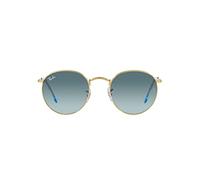 Ray-Ban Lunettes de soleil unisexe RB3447 ROND METAL 001/3M couleur or bleu lentille taille 50 mm, bleu