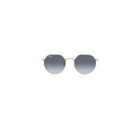 Ray - Ban Unisex Ray - Ban RB3565 JACK 001/86 Lunettes de soleil Métal Or Bleu Géométrique Normale Ombré