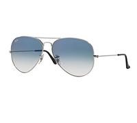 Ray-Ban Lunettes de soleil RB3025 Aviator Unisexe Argent - Verres dégradé bleu clair