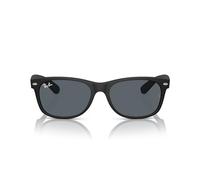 Ray-Ban Lunettes de soleil unisexes Rb2132 New Wayfarer, Caoutchouc noir/bleu, 55 mm