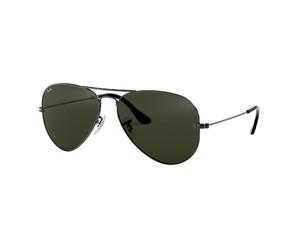 Ray-Ban Lunettes de soleil unisexes Rb3025 Aviator Classic Gunmetal Green Classic G-15
