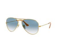 Ray-Ban Lunettes de soleil unisexes Rb3025 aviator large metal 001/3f gold crystal gradient light blue