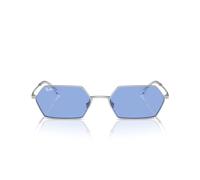 Ray-Ban Lunettes de soleil unisexes Rb3728 Yevi, Argenté/bleu, 55 mm