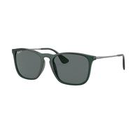 Ray-Ban Lunettes de soleil unisexes RB4187 666381 T54 Chris 145 3P Transp Green Dark Grey
