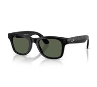 Ray-Ban Lunettes connectées Wayfarer (Gen 2) Noir brillant Verres verts