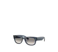 Ray - Ban Unisex Ray - Ban RB0832S MEGA WAYFARER II 684532 Lunettes de soleil Acétate Bleu Gris Carré Normale Nuancé