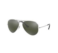 Ray-Ban Men's RB3025 Lunettes de soleil Aviator, argent