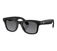 Ray-Ban Lunettes connectées Wayfarer (large Gen 2) — Noir mat, verres dégradé graphite polarisés