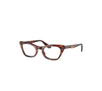 Ray-Ban Miss Burbank Optics Kids Monture Rayé Havana Verres Transparents Polarisé 43-18