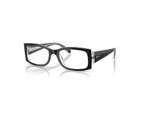 Ray-Ban - Montures de Lunettes Noires Sur Transparent - Homme - Accessoires - Noir - Taille: 52 MM