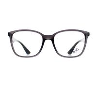 Ray-Ban Montures Lunettes RX7066 5848 Gris Transparentes Carrées Plastique