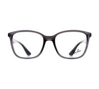 Ray-Ban Montures RX7066 5848 Transparent Gris Hommes Femmes