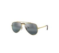 Ray-Ban New Aviator Lunettes De Soleil Monture Or Verres Bleu Polarisé 62-14