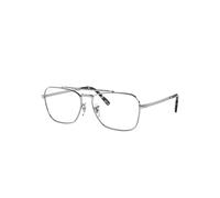 Ray-Ban New Caravan Optics Monture Argent Verres Transparents Polarisé 58-15