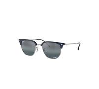 Ray-Ban New Clubmaster Lunettes De Soleil Monture Argent Verres Argent Polarisé 51-20
