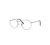 Ray-Ban New Round Optics Monture Argent Verres Transparents Polarisé 47-21