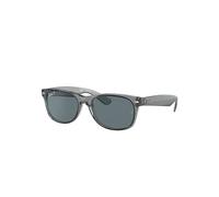Ray-Ban New Wayfarer Classic Lunettes De Soleil Monture Gris Verres Bleu Polarisé 58-18